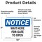 Signmission Wait Here For Gate To Open, 10 in W x Rectangle, Vinyl Decal OS-2PACK-NS-D-710-L-18890 - alternate 4